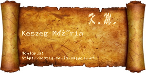 Keszeg Mária névjegykártya